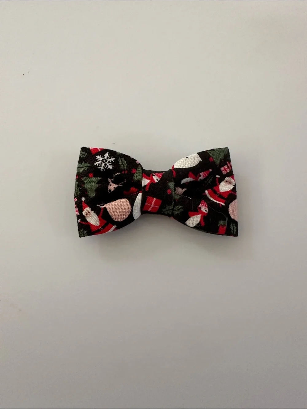 Christmas Santa Clip on Bow tie